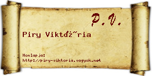 Piry Viktória névjegykártya